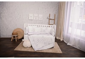 LORELLI Classic Сет от 5 части + голям обиколник за легло 70/140 СИВО РАЙЕ