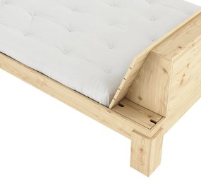 Двойно легло от масивен бор с включена подматрачна рамка в естествен цвят 140x200 cm Layers – Karup Design