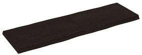 364037 vidaXL Плот за маса тъмнокафяв 160x50x(2-6) см обработен масивен дъб
