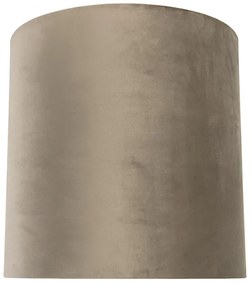 Кадифен абажур Taupe 40/40/40 със златист интериор