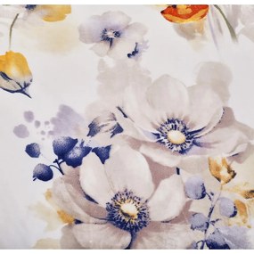 Бяло единично спално бельо от микроплюш 140x200 cm Blossom – My House