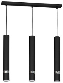 Окачен полилей на кабел JOKER 3xGU10/25W/230V черен/лъскав хром