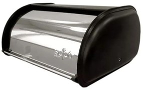 КУТИЯ ЗА ХЛЯБ SAPIR SP-1225-BB , д.-44см./ш.-27см./в.-18см./0.3мм , неръждаема стомана, Черен
