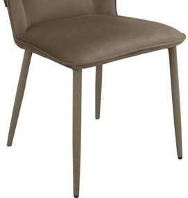 Кафяви кадифени трапезни столове в комплект от 2 бр. Wilma – Støraa