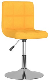 3087455 vidaXL Въртящи се трапезни столове, 4 бр, жълти, текстил