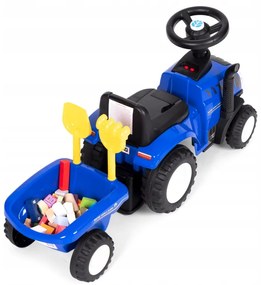 Син трактор NEW HOLLAND с борд и инструменти