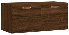 830059 vidaXL Стенен шкаф, кафяв дъб, 80x36,5x35 см, инженерно дърво