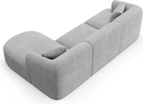 Светлосив ъглов диван от рипсено кадифе (десен ъгъл) Campi – Cosmopolitan Design