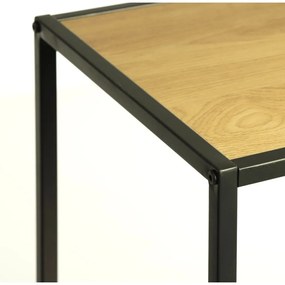 Библиотека от декор от дъб в черен и естествен цвят 80x180x35 cm Altino – Unique Furniture