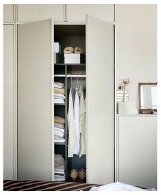 Кремав модулен шкаф от борова дървесина 100x200 cm Daily - vtwonen