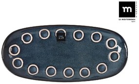 Плато овал LA MEDITERRANEA Almudena Blue, 25x12 cm, порцелан