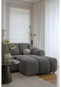 Сив ъглов диван (десен ъгъл) Shell – Miuform