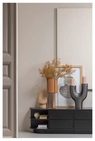 Черна модулна телевизионна масичка от борова дървесина 78x40 cm Finca - WOOOD