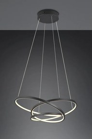 Матово черно LED затъмняващо се висящо осветително тяло Darvin – Trio