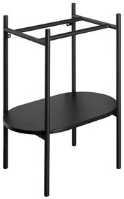 Черна метална стойка за умивалник 40x82 cm Puno – Sapho