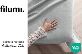 Светлосиво покривало за легло от шенил 220x240 cm Talo – Filumi