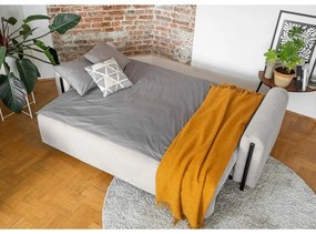 Бежов сгъваем/с място за съхранение диван от рипсено кадифе 244 cm Arcadova – ELTAP