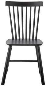 Черен трапезен стол от масивно каучуково дърво Mill – Bloomingville