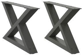 4012686 vidaXL Крака за масичка за кафе, 2 бр., антрацит, 50x(30-31,3) см, стомана