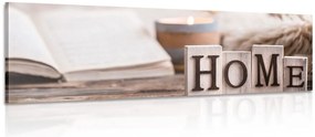 Картина на платно – Дървени букви с надпис Home