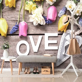 Самозалепващ тапет – С надпис Love