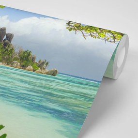 Самозалепващ фототапет – Прекрасен плаж на остров Ла Диг