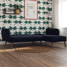 Тъмносин ъглов разтегателен диван Brittany - Novogratz