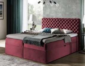 Тапицирано легло Chesterfield-Kokkino-160 x 200
