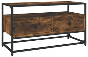 826312 vidaXL ТВ шкаф, опушен дъб, 80x35x45 см, инженерно дърво