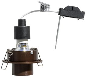 Комплект от 6 вградени спота тъмен бронз GU10 35mm кръгли с наклон - Installa