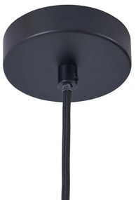 Модерен висящ лампион черен със златист интериор - Loes