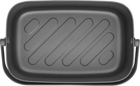 Кутия за хляб Brabantia Nic 1003255, 39.5 см, Бамбуков капак, Дръжка за носене, Тъмносив