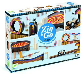 Детска дървена писта Zig Go, 45 части - Djeco