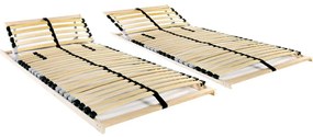 3051430 vidaXL Подматрачни рамки с 28 ламела, 2 бр, 7 зони, 90x200 см