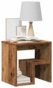 856526 vidaXL Нощно шкафче, старо дърво, 40x30x40 см, инженерно дърво