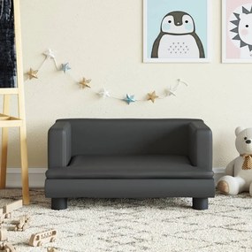 3196324 vidaXL Детски диван черен 60x40x30 см изкуствена кожа