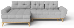 Светлосив разтегателен ъглов диван (ляв ъгъл) Balitco – Ropez