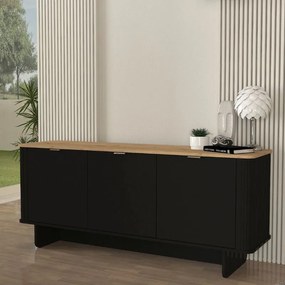 Конзола Bohema TopMebel от меламин в черен - sepet oak цвят 180x47x76.6cm