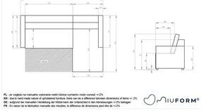 Светлокафяв разтегателен модулен ъглов диван с място за съхранение (десен ъгъл) Lulu – Miuform