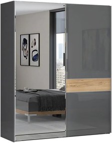 Гардероб с плъзгащи врати Agate 180 с огледало