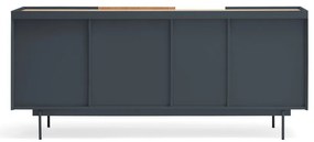 Нисък скрин в антрацит и естествен дъб 180x78 cm Otto - Teulat