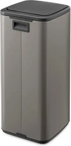 Кош за боклук Brabantia Bo Touch 1010130, 30 л, Плавно и безшумно отваряне, Голям отвор, Сив