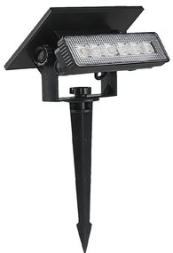 LED Соларна лампа LED/0,9W/3,7V 3000K IP65 1200 mAh черен