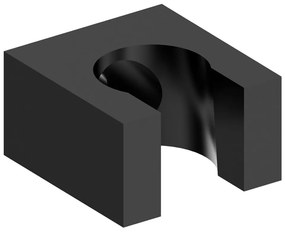 Матово черен месингов държач за душ слушалка – Sapho