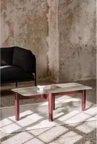 Бордо масичка за кафе със стъклен плот 55x105 cm Kob – noo.ma