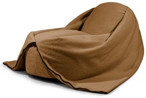 Кафяв детски пуф от букле Cocoon 100 – SLOWDOWN