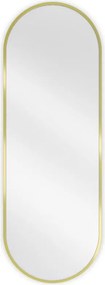 Mexen Loft овално огледало за баня 100 x 35 cm, златна рамка - 9851-100-035-000-50
