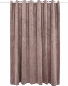134523 vidaXL Затъмняваща завеса с метални халки, кадифе, розова, 290x245 см