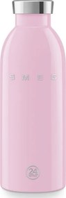 Термо бутилка SMEG Clima 50's Style WBF01PK, 500 мл, Херметично затваряне, Двустенна, Неръждаема стомана 18/8, Розов