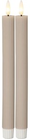 LED свещи в комплект от 2 броя (височина 25 см) Flamme Stripe - Star Trading